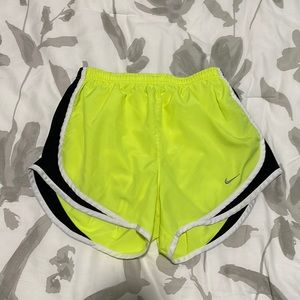 Neon Yellow Dry Fit Nike Running Shorts Small